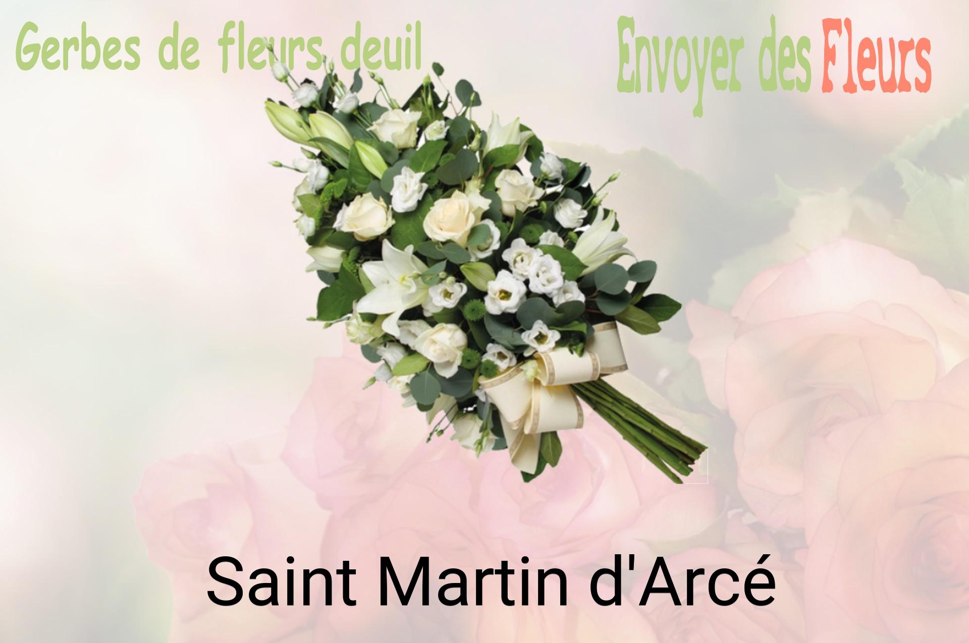 Gerbe de fleurs de deuil livrée à Saint-Martin-d'Arcé